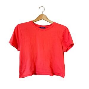 Outdoor Voices Coral Cropped Short Sleeve T Shirt Size M